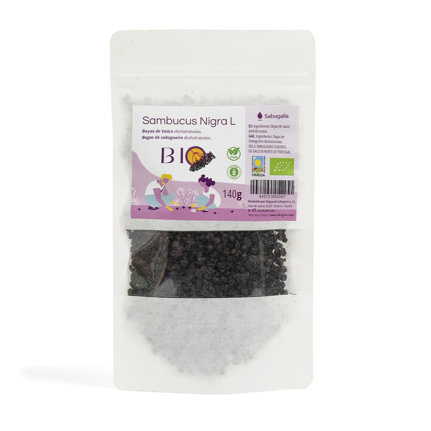 Bayas de saúco BIO deshidratadas – 140g