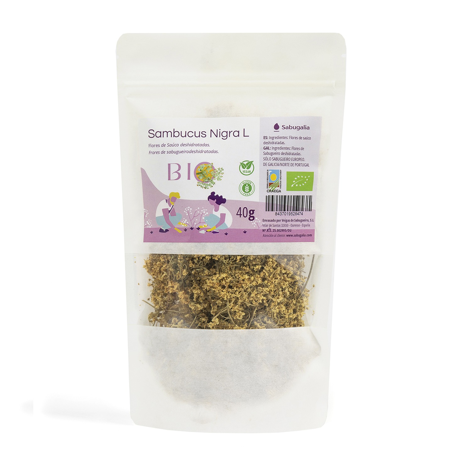 Flores de saúco BIO deshidratadas – 40g